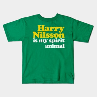 Harry Nilsson Is My Spirit Animal / Retro Faded Style Kids T-Shirt